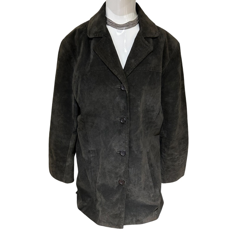 1990s Vintage Express Women's Suede Jacket Trucker Western Jacket  fashionista L